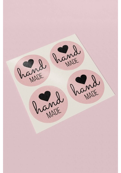 Pembe Hand Made Kargo Sticker 3x3cm St2172 Çok Renkli