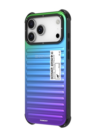 Apple Uyumlu iPhone 17 Pro Kılıf Youngkit The Secret Color Serisi Kapak Mavi
