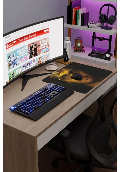 Dahmer V1 48x40 Xl Gaming Kauçuk Kaymaz Taban Mouse Pad Fare Altlığı