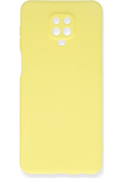 Newface Xiaomi Redmi Note 9 Pro Kılıf Nano İçi Kadife Silikon Semeglbl - 90 - Sarı