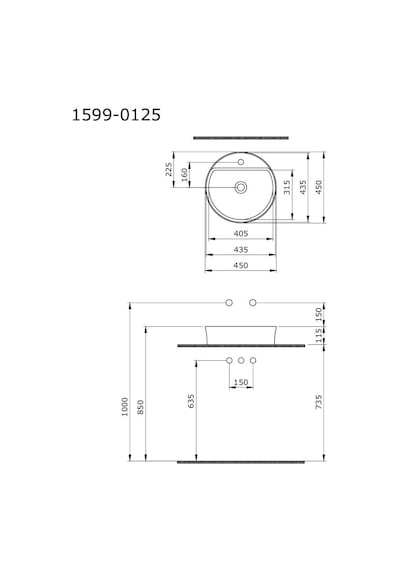 Bocchi Sottile Slim Line 1599-032-0126 Tezgah Üstü Lavabo Mat Somon 45 CM 1466841