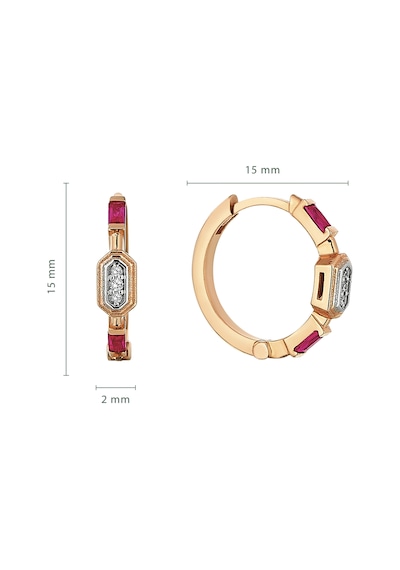 Reis Kuyumculuk T10701 Ruby Glow Earring