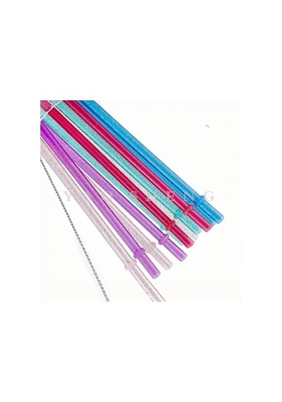 Simli Halkalı Tritan Pipet Seti, 4&apos Lü Şeffaf Simli Pipetler, Temizleme Fırçası Dahil, 40oz Uyumlu, Bpa İçermeyen, Kesilebilir 000 Açık Krem