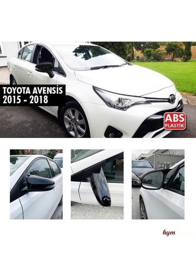 Toyota Uyumlu Avensis Yarasa Ayna Kapağı Piano Black Parlak Siyah