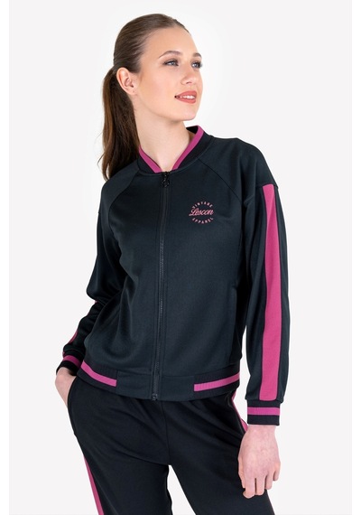 Lescon Siyah Kadın Fermuarlı Sweatshirt 23n-2122