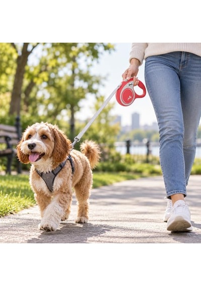 Flexi Comfort Plus Xs Açık Kırmızı Şerit Köpek Kayışı 3 M