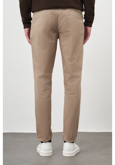 Morven Erkek Vizon Pamuk Yan Cep Slim Fit Chino Pantolon 25ks003001405 Vizon