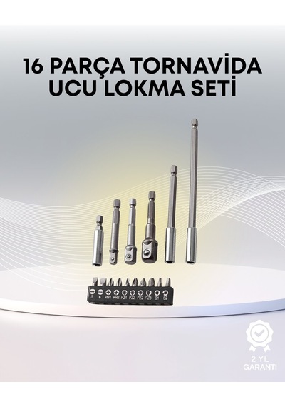 Metal Gövdeli 16lı Bits Seti Çok Fonksiyonlu Tamir Aleti 39412727