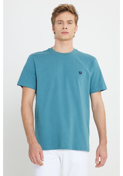 Wrangler Bisiklet Yaka T-shirt Mavi Erkek Kısa Kol T-shirt 000000000101982814 Mavi