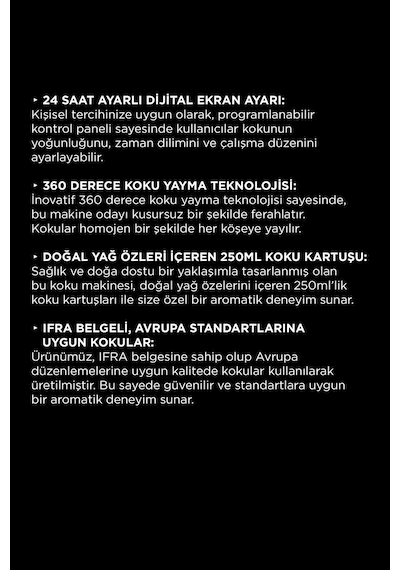Auramax Pro 1200s Siyah Geniş Alan Koku Makinesi - Aroma Difüzör