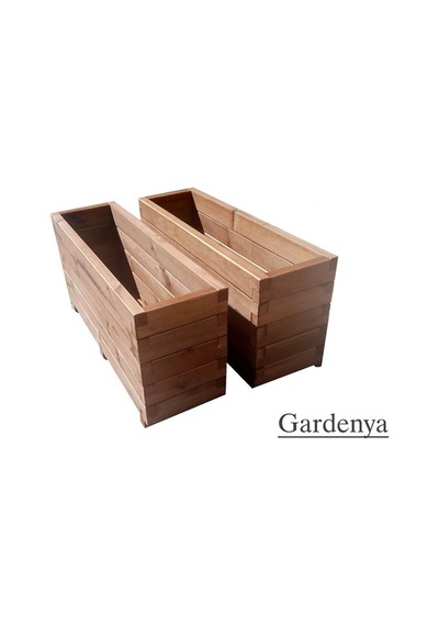 Ahsap Saksı Gardenya 150x30x45