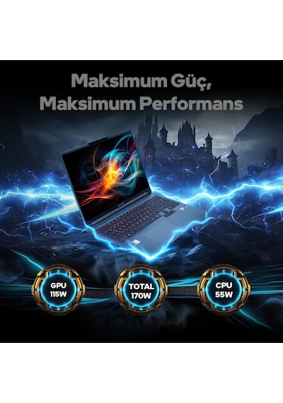 Game Garaj Slayer X5T-5050-C3 i5-13500HX 32 GB 2 TB RTX5050 16" Free Dos Dizüstü Bilgisayar