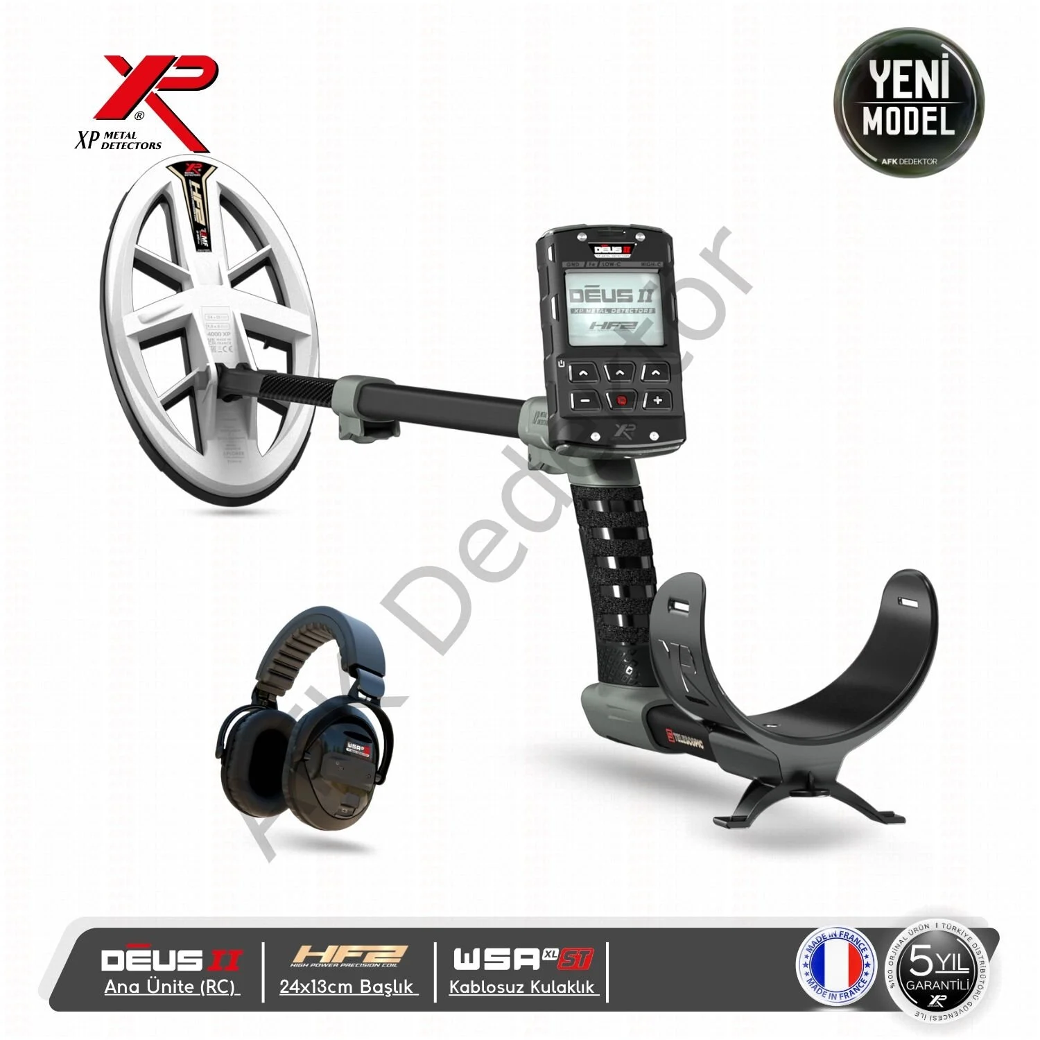 Xp Deus 2 Rc Metal Dedektörü 24x13 Cm Hf2 Başlık + Wsa2xl St Kablosuz Kulaklık Altın Arama