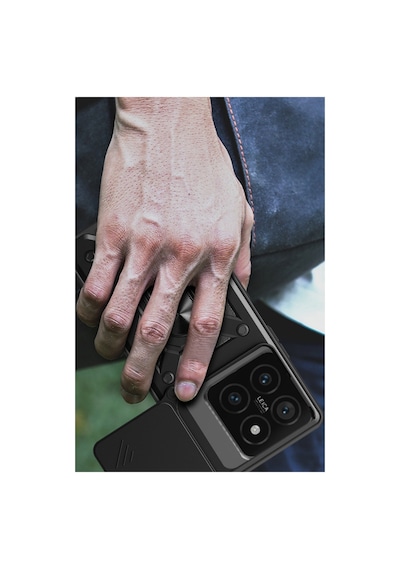 Mi 14t Pro Kılıf Pars Lens Yüzüklü Silikon - Yeşil Bz8683140854034