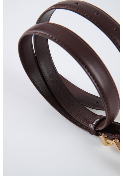 Williampolo Full Grain Deri Gold Toka Kahverengi Kadın Kemer