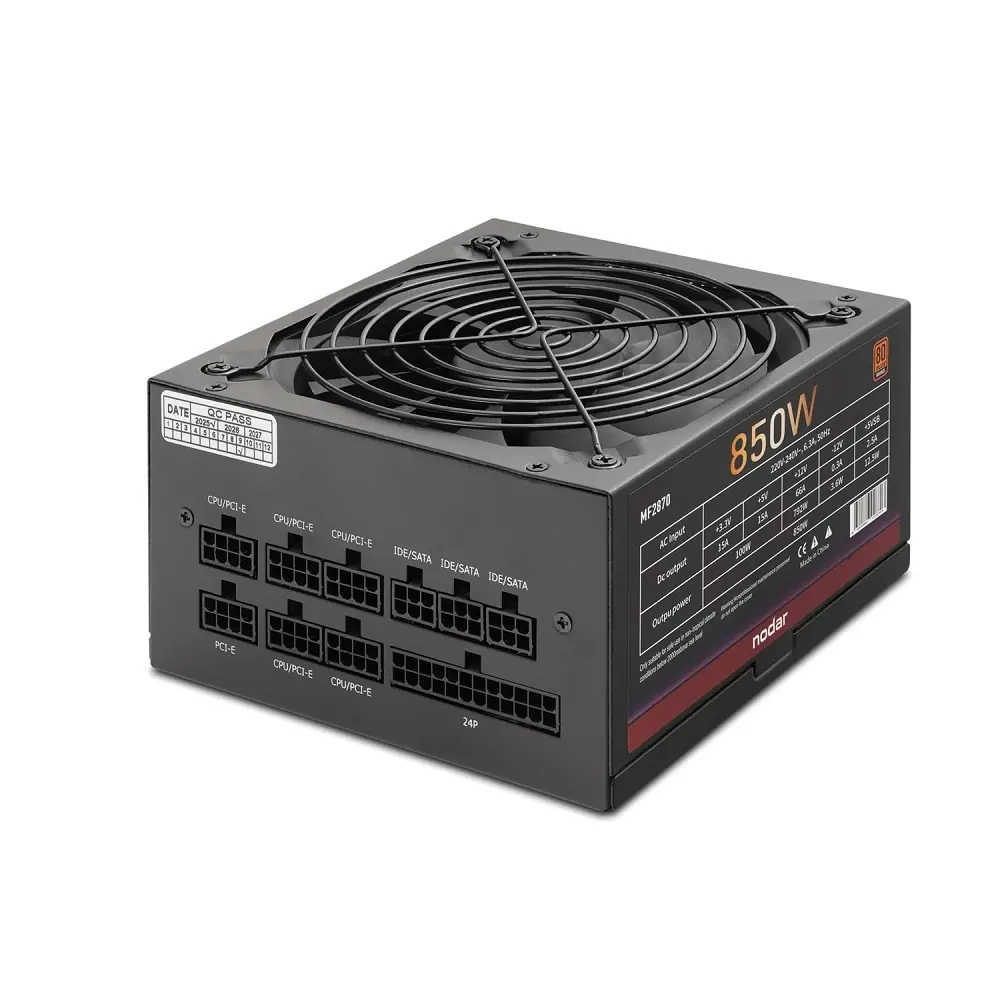 Mofan Mf2901w 850w 80plus Bronze Power Supply 4 Rgb Fan Temperli Cam Beyaz Gaming Kasa