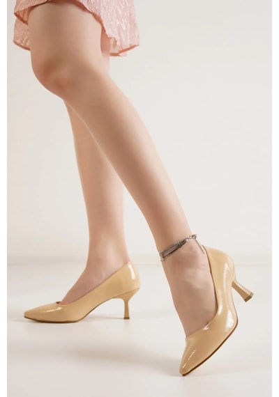 Punto Arme Cıty Ac4481420 Siyah Kadeh Topuk Rugan Stiletto Nude Rugan