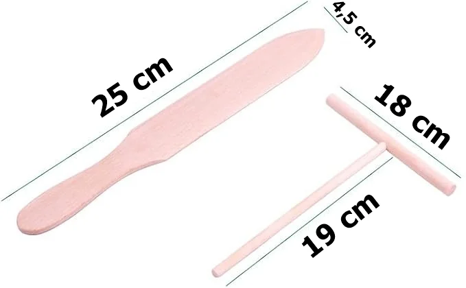 Ahşap Krep Spatulası Açık Kahverengi