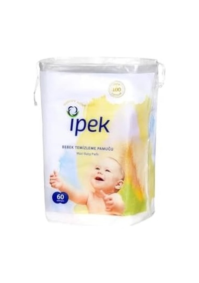 İpek Bebek Temizleme Pamuğu, Beyaz, 60 Adet