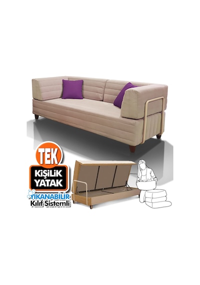 Seray Kılıflı Yataklı Sandıklı Serbora Kanepe