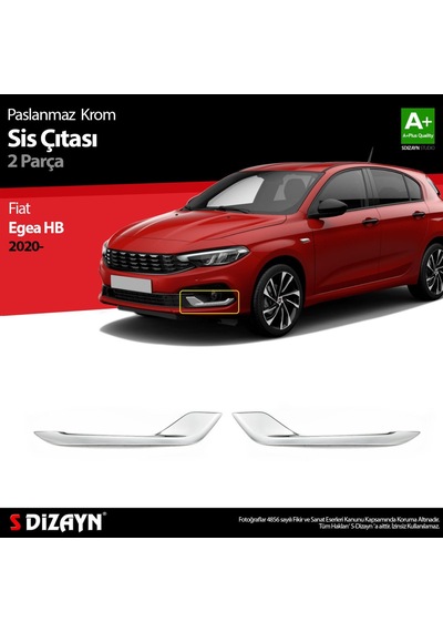 S-Dizayn  Fiat Egea Hb Krom Sis Çıtası 2 Prç. 2020 Üzeri