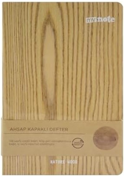A5 Ahşap Kağıt Kaplı Defter Ahşap Rengi 103 Ivory