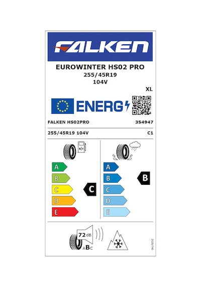 Falken 255/45 R19 104V XL Eurowinter Hs02 Pro Suv Kış Lastiği 2026