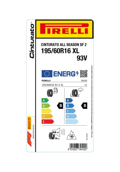 Pirelli 195/60R16 93V XL Cinturato All Season SF2 Dört Mevsim Lastiği 2023