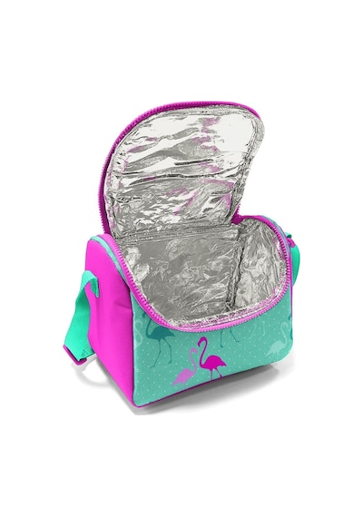 Coral High Kids Su Yeşili Neon Pembe Flamingo Desenli Thermo Beslenme Çantası 11804