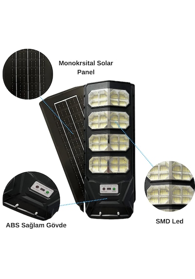 Forlife 300 Watt Solar Sokak Ve Yol Aydınlatma Armatürü Günışığı