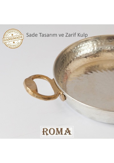 Moda Bakır 18 Cm El Yapımı Içi Dışı Kalaylı 1. Sınıf Düz Bakır Tava Sahan Kuymak Mıhlama Yumurta Omlet Menemen Kalay