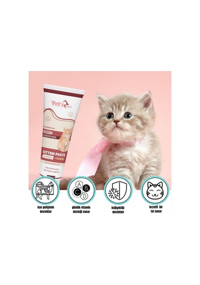 Vet's Health Kitten Paste Yavru Kediler İçin Gelişim Desteği Pasta 100 G