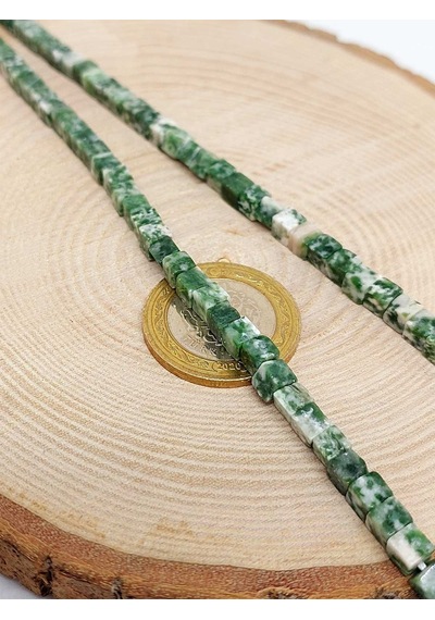 Jasper Taşı Küp Şekilli Yarım Dizi 4mm 18cm Uzunluğundadır