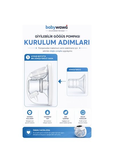 Babywawa Göğüs Pompası Kalkanı Silikon Flanş Küçültücü 15-17-19 mm