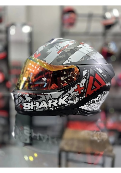 Shark Skwal I3 Hellcat Mat Siyah Beyaz Gri
