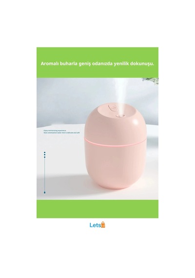 Taşınabilir Aroma Difüzörü Ve Hava Oda Nemlendirici 220ml Kapasiteli, Usb Şarjlı 1 Adet