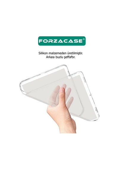 Forzacase Samsung Galaxy Tab S7 Fe T737 12.4 İle Uyumlu Silikon Kılıf Buzlu Şeffaf - Fc013 Şeffaf