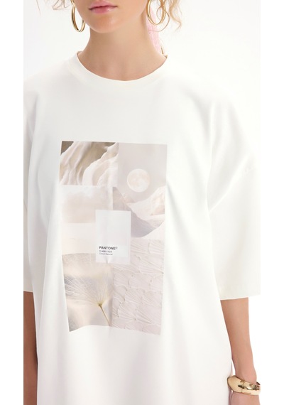 Mai Studios Co. Cloud Dancer Beyaz Oversize T-shirt BEYAZ