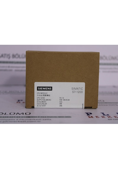 6ES7212-1BE40-0XB0 SIMATIC S7-1200, CPU 1212C, COMPACT CPU,8 DI 24 V DC ÜRT.GARANTİLİ