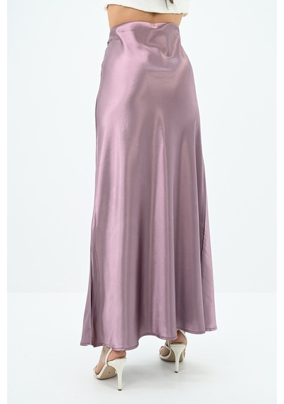 Koza Butik Kadın Dökümlü Saten Etek 6275-24 001