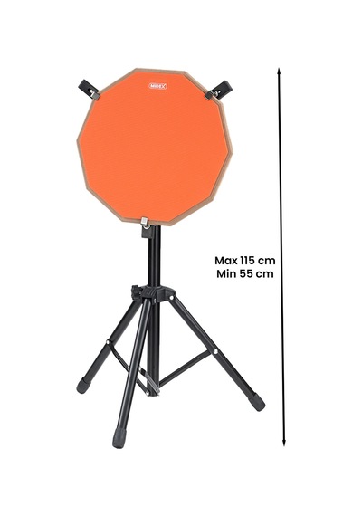 Midex Dd-1012-pak Bateri Davul Çalışma Pedi Seti 12 İnç Drum Practice Pad