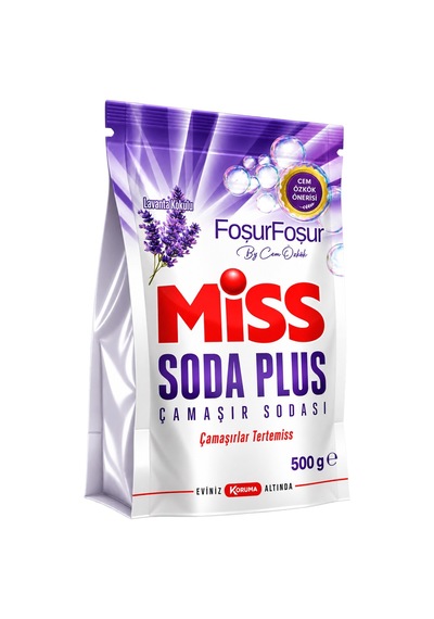 Miss Soda Plus Çamaşır Sodası Lavanta Ve Beyaz Sabun Kokulu 500 Gr 4 Lü Karma