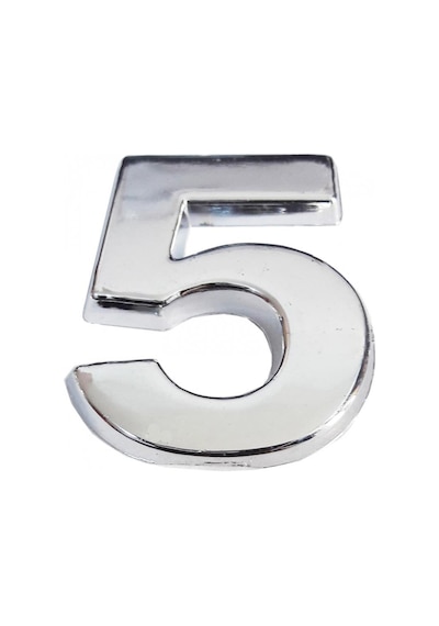 Cemax Krom Yapışkanlı 5 Rakamı 5 Cm