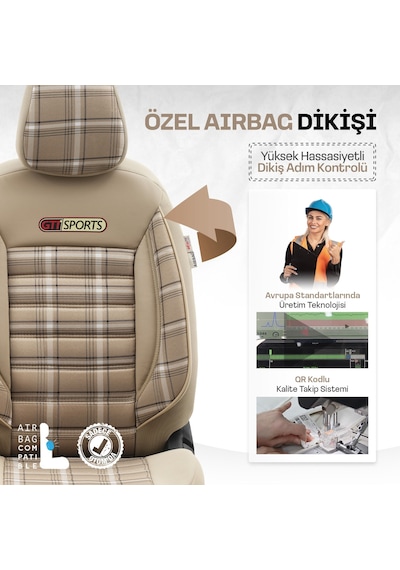 Otom Gti Sports Design Ekstra Destekli Oto Koltuk Kılıfı 553166328