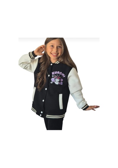Cg Kids Kuromi İçi Şardonlu Sırt Baskı Detaylı Kolej Ceket Pembe Renk Süper Kalite Kumaş Baskı Siyah Cg Kids Kuromi İçi Şardonlu Sırt Baskı Detaylı Kolej Ceket Pembe Renk Süper Kalite Kumaş Baskı Siyah