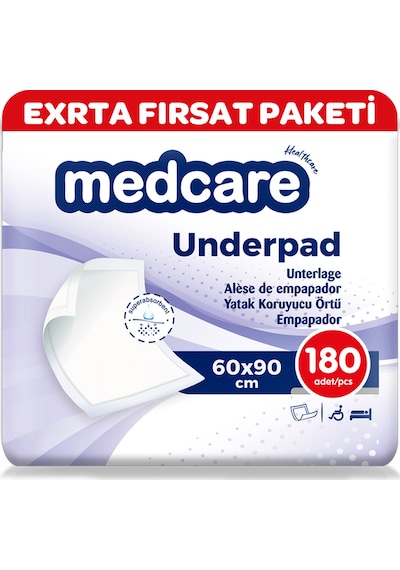Medcare Yatak Koruyucu Extra Paket Yatak Örtüsü 60 x 90 CM 2 x 90 Adet