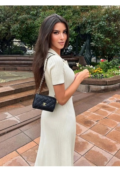 Efnaz Style Kadın Kısa Kollu Yakalı Önden Düğmeli Maxi Triko Elbise Beyaz