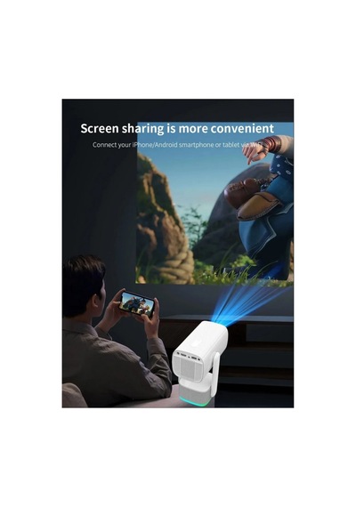 K2 Şarjlı Projeksiyon 4k Bt Wifi Android Taşınabilir Led Projektör Ev Sinema Açık Hava Tv