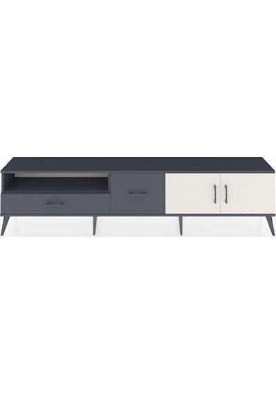 Arges Tv Ünitesi 2 Raflı 2 Çekmeceli 2 Kapaklı 220x30x51 Antrasit-aytaşı/antrasit Aytası/antrasıt - Antrasıt Arges Tv Ünitesi 2 Raflı 2 Çekmeceli 2 Kapaklı 220x30x51 Antrasit-aytaşı/antrasit Aytası/antrasıt - Antrasıt