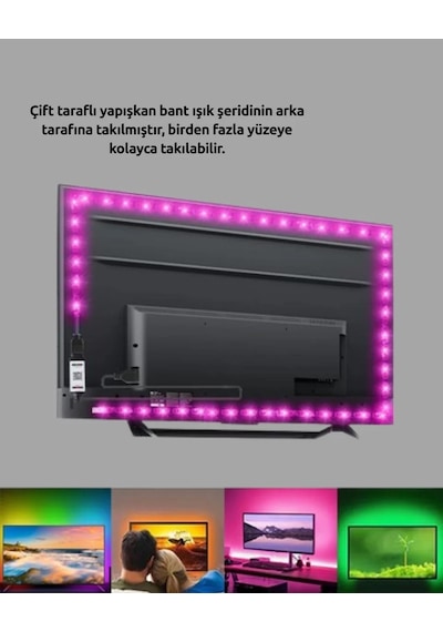 Hepsi Müzikle Senkronize Led Şerit Tv Aydınlatma Yeni Nesil Najmaddin Diğer